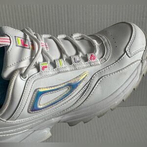 Fila White Pink Corruptor Sneakers 10W